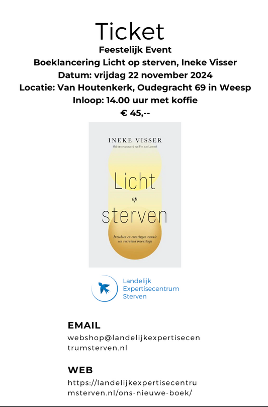 Ticket Licht op sterven boekpresentatie 22 november