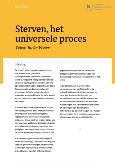 Sterven, het universele proces.