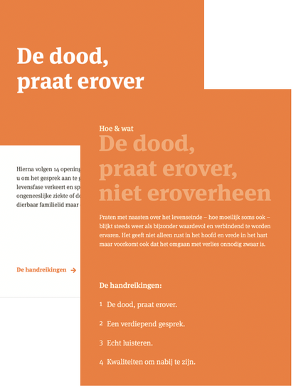 De dood, praat erover, niet eroverheen.